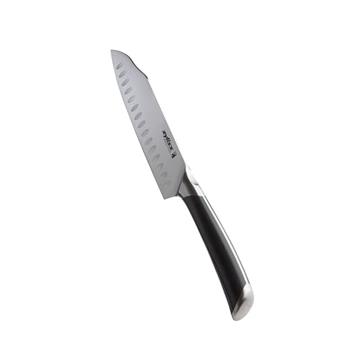 Zyliss Comfort Pro Santoku Knife - Ice Hardened Stainless Steel Kitchen Knife - Tarnish-Free and Rust-Resistant Kitchen Cutlery with Antibacterial Handle - Black/Stainless Steel - 7 inches