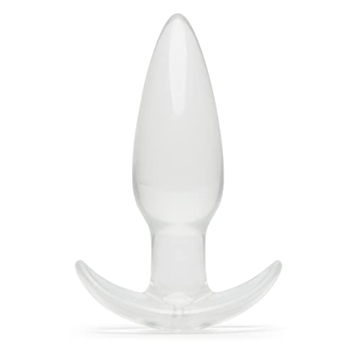 Lovehoney Butt Plug - 4 Inch Anal Plug - Beginner Friendly T-Bar Base with Tapered Tip - Waterproof - Clear