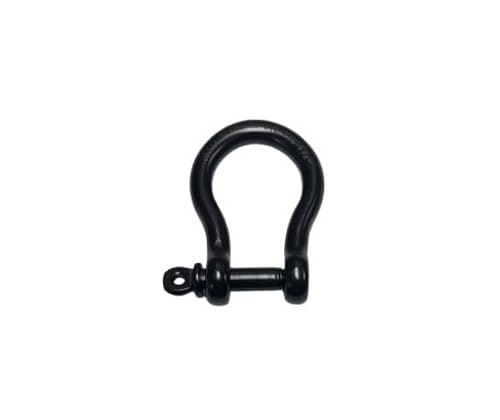 US Stainless Black Stainless Steel 316 Forged Bow Shackle 1/4