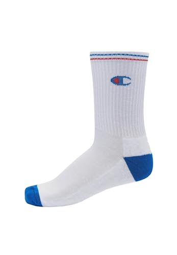 Champion Mixte Socks Basics 3pk Crew Protège-Bas & Socquettes, Blanc, 39-42 EU – vue 3