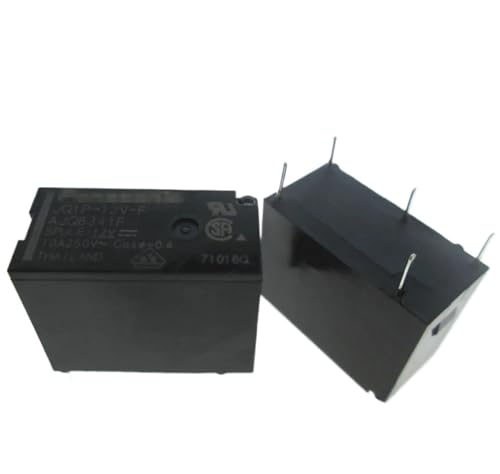 Relais 12V JQ1P-12V-F DC12V à 5 broches pour circuit imprimé en lot de 10 pièces