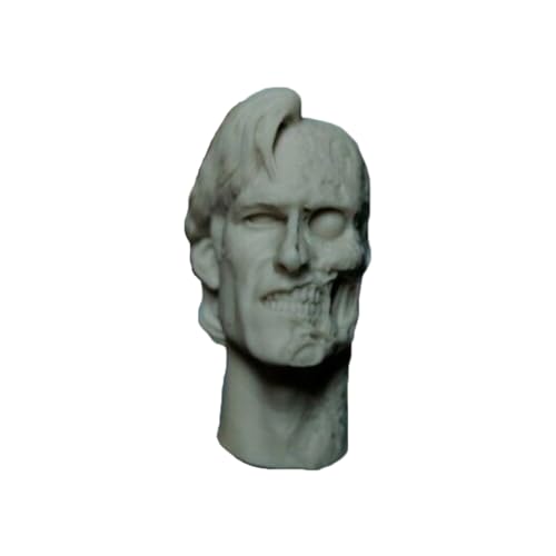 Tête homme miniature 1/6 double visage à peindre pour figurine 30.5 cm