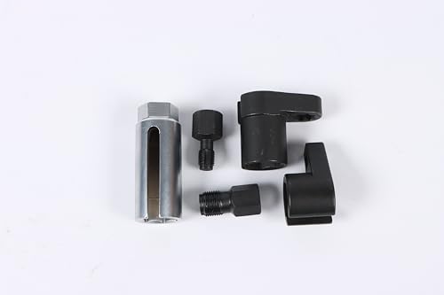 FIWARY 5PCS Automotive Oxygen Sensor Removal Socket Wrench Set Thread Chaser Kit Universal Anti-Slip Design with Storage Case for Truck SUV Exhaust Repair Works with 22mm 24mm