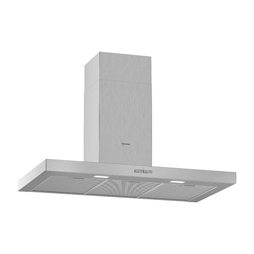 NEFF D92BBC0N0 Dunstabzugshaube, Wandhaube, 90 cm, Doppelflutiges Hochleistungsgebläse, Edelstahl