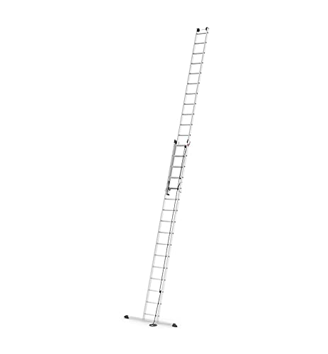 Echelle coulissante à Corde 2 Plans 2x16 échelons 7,9m/8,7m en Aluminium Hailo ProfiStep Duo