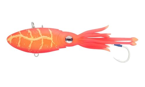 Nomad Design Squidtrex 190mm 7 1/2" Patented Vibrating Soft Bait Fishing Lure, Scent-Added Durable TPE wit Strong BKK Assist Hooks for Mant Saltwater Species Like Tuna, Amberjack, Grouper