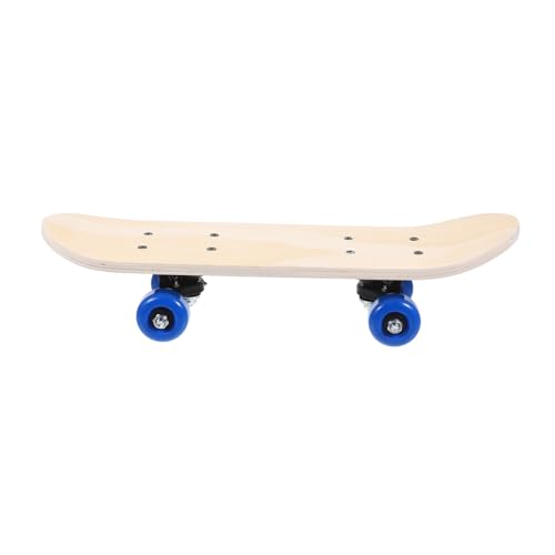 Planche à roulettes en bois massif Alipis avec roues bleues pour le DIY
