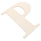 Warmhm Lettere Decorative in Legno Grandi, Lettere da Parete Beige, Superficie Verniciabile, per Pittura e Progetti Creativi, Decorazione Casa e Festa
