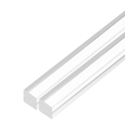 Image of MECCANIXITY 2pcs Acrylic Square Rods 3 /8 inchx16 inch Acrylic Dowel Rods Sticks