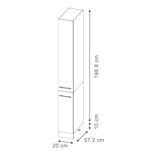 Mueble de botica Fame-Line verde y roble de 20 cm para cocina 4