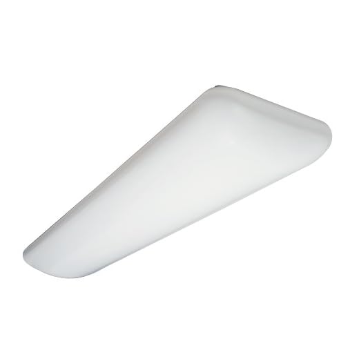 Lithonia Lighting 10640RE Linear Litepuff Flush Mount Ceiling Light for Kitchen | Attic | Basement | Home, Flourescent