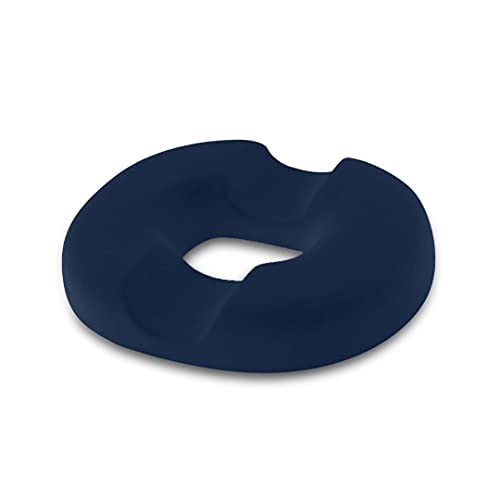 Trickonometry Donut Seat Cushion: Extra Firm Orthopedic Pillow - Tailbone, Lower Back, Hemorrhoid, Bed Sores, Pressure/Pain Relief, Pregnancy, Postpartum, Surgery, Coccyx, Sciatica, Prostate (Blue)