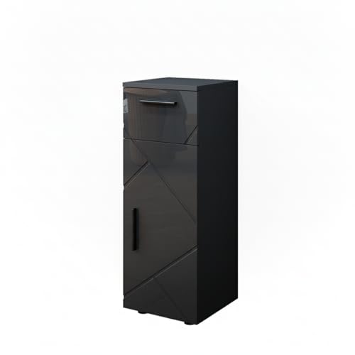 Vicco Midischrank Anthrazit Hochglanz Irma 30x81x30 cm - Badezimmermöbel,...