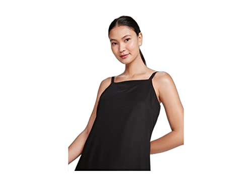 Vestido Básico Midi Evasê Sarjado Preto XP