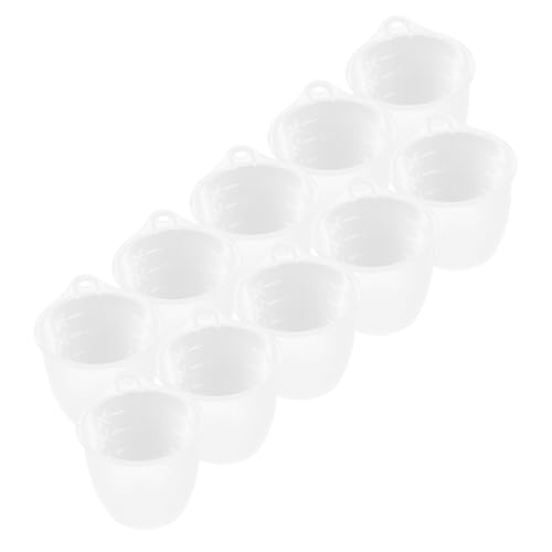 IMIKEYA 10 Piezas olla arrocera tazas graduadas cucharas medidoras olla medidora vaso medidor de ml para liquido taza graduada de cocina el plastico Transparent
