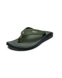 OLUKAI Ohana Men's Beach Sandals, Water Resistant Flip Flops, Arch Support & Comfort Fit, Lightweight & Durable, Enhanced Grip & Traction, Kona/Kona, 10