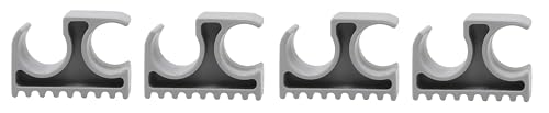 JSP Manufacturing Grey Bimini Top Boat Pole Clips Holder for 7/8-inch Bimini Top Poles (4)