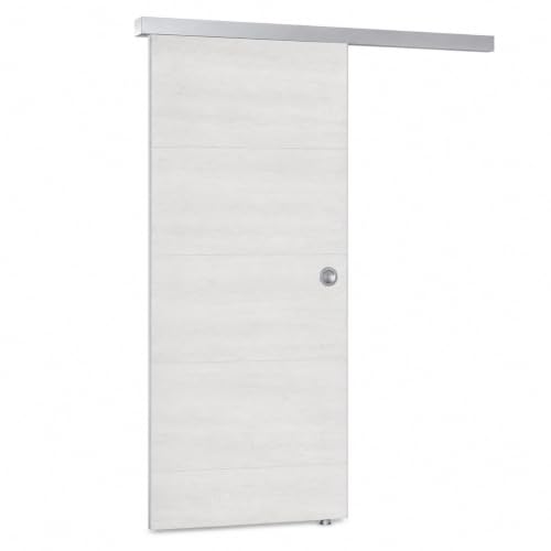 Puerta corredera de plástico, Grosfillex, 79450C06, kit completo, 87,4 x 216,8 cm, color madera blanco