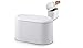 FOUTP Couvercle De Presse Poubelle Rubbish Dustbin Push Trash Can Table Poubelle Blanche Mini Corbeille De Comptoir Petite Poubelle De Table pour Cuisine Salle De Bain Bureau Lit Anti-Odeur