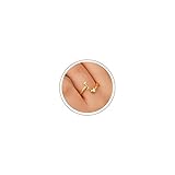 M MOOHAM Initial Rings for Women - 14K-Gold-Plated Rings for Women Trendy Letter J Heart Initial Ring Adjustable Pinky Ring Dainty Small Jewelry Gifts