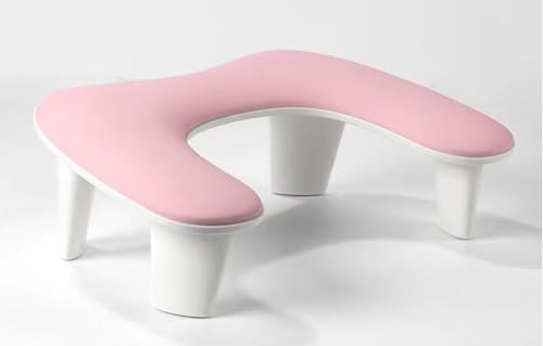 Sefoemut U字型アームレスト ネイルアームレスト マニキュアアームレスト ネイル ハンドピロー PUレザー ネイルハンドレスト 防水 肘置きクッション 手の枕 肘置き フット置き プロネイルアームレストスタンド (ピンク)