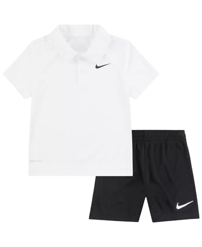 Image of Nike Little Boys Dri-Fit Polo T-Shirt And Shorts 2 Piece Set