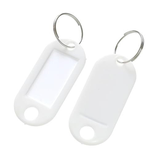 Plastic Tags anti-perte pour clés et valises : lot de 100 étiquettes d'hôtel