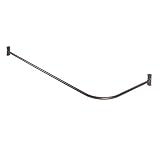 Utopia Alley Aluminum Rustproof L-Shaped Corner Shower Rod, Oil Rubbed Bronze