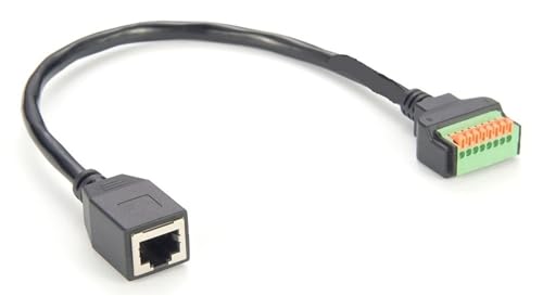 Conector RJ45 hembra Ethernet a terminal de tornillo de 8 pines para adaptador PCM-0437