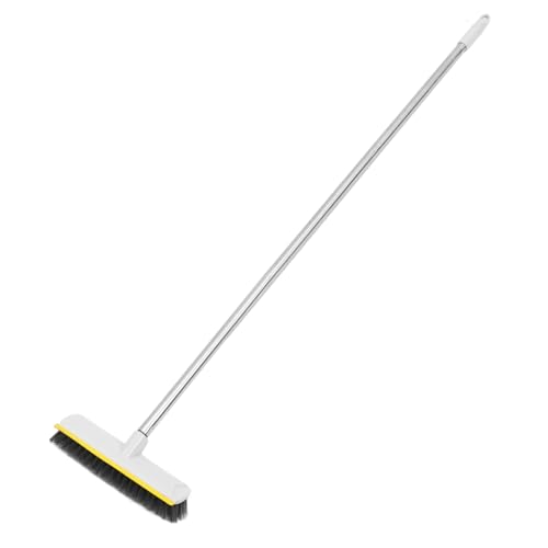 Cabilock Long Handle Stiff Bristle Broom for Indoor Cleaning Kitchen Bathroom Brush for Hard to Reach Areas for Grout and Stylish Design