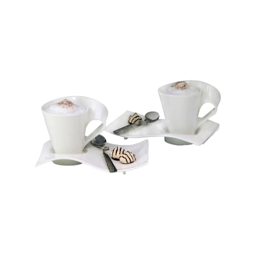 Villeroy & Boch NewWave Caffe Mugs, Set of 2, Premium Porcelain, Made in Germany, 11 ozs