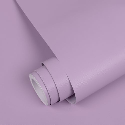 Abyssaly Purple Wallpaper Purple Peel and Stick Wallpaper Solid Color Contact Paper Self-Adhesive Removable Wall Paper for Girls Bedroom Wall Furniture Cabinet Vinyl Rolls 15.7 in ×118 in by Abyssaly - Used condition - US$7.19