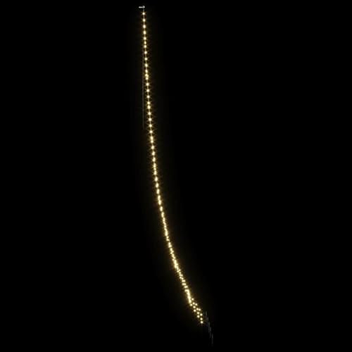 Arbre de Noël LED Blanc Chaud 8 modes d'éclairage dynamique en métal