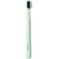 Boka Classic Soft Bristle Manual Toothbrush - Activated Charcoal | Tapered Bristles for Sensitive Gums - BPA-Free Adult and Kids Care - Travel Cap Included - Bioplastic Handle - Mint, 1Pk