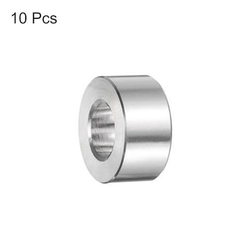 QUARKZMAN 10 Stück Edelstahl Abstandshalter 3/8 Bohrung x 3/4 AD x 7/16 Länge Schraube Buchse Glatte Oberfläche Rund Metall Distanzhülsen für M10 Schrauben Bolzen und Stangen