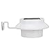3LED White Solar Fence Light Eaves Lamp White Light Lighting Tool for Outdoor Garden