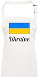 Shirtinstyle Kochschürze Latzschürze, Land, Länder, Ukraine, Ukraine, Farbe Weiß