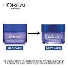 Image of L'Oreal Paris Aura Perfect Night Cream Whitening Even Tone 50Ml