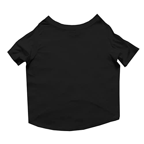 Image of Ruse Crew Neck Half Sleeves T-Shirt for Dogs IPL Replica Loyal Chasers Bangalore Team Dog Cotton Jersey Printed Breathable Tees Apparel for Pet - Gift for Dogs (Apso, Cocker Spaniel etc) (Black, S)