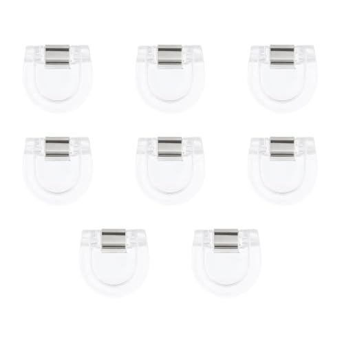 8 PCS Adjustable Hem Clips for Pants, Clear Invisible Fabric Clips for Jeans, Trousers, Dress, Pants Instant Shortening, Shirt Clips and Sleeve Holders, Versatile Sewing Clips for Fabric and Quilting