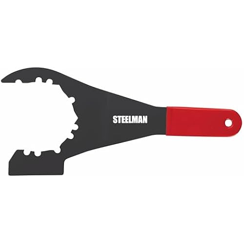 Steelman Universal Sink Drain Wrench, for Loosening and Tightening 4, 6, and 8 Tab Locknuts on Strainer Drains, Comfortable Handle (61203)