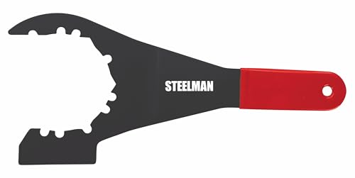 Steelman Universal Sink Drain Wrench for Loosening and Tightening 4 6 and 8 Tab Locknuts on Strainer Drains Comfortable Handle (61203)
