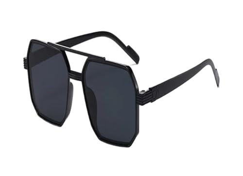 Lunettes de soleil pilotes polygonales monture métal haute finition