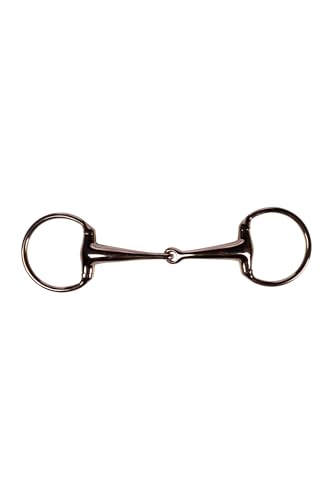 Mors Or rose HKM - Largeur 145 mm - Anneaux 65 mm pour bride