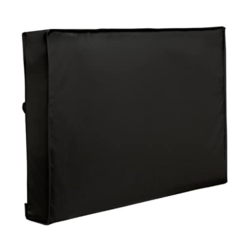 Housse de téléviseur extérieure Mikinona noire avec chiffon microfibre