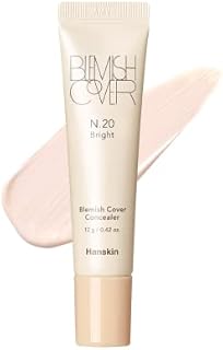 Hanskin New Blemish Cover Full Coverage Concealer, Semi Matte Creamy Formula, Flawless Finish, Korean Cosmetic [Bright/12g]