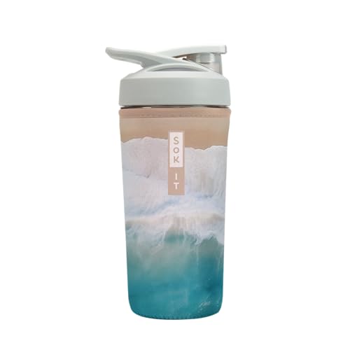 Sok It BotlSok Protein Blender Shaker Bottle Sleeve Insulated Neoprene Cover (Ay, Bay Bay!, Fits 24oz Blender)