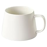 CIYODO Keramikbecher Tassen Becherbecher groß Becher mit Henkel Kaffeetasse mit Henkel Bürokaffeetasse Kaffeetasse aus Keramik Getränkebecher Porzellantasse Kaffeebecher Milchbecher Weiß