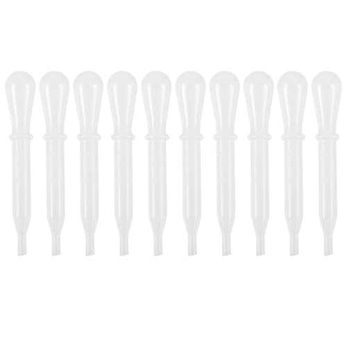 ERINGOGO Goteros Pequeños Transparentes de Plástico 15 Ml Pack de 10 Unidades Pipetas Multiusos para Aceites Esenciales Líquidos Tatuajes y Manualidades Uso en Laboratorio y