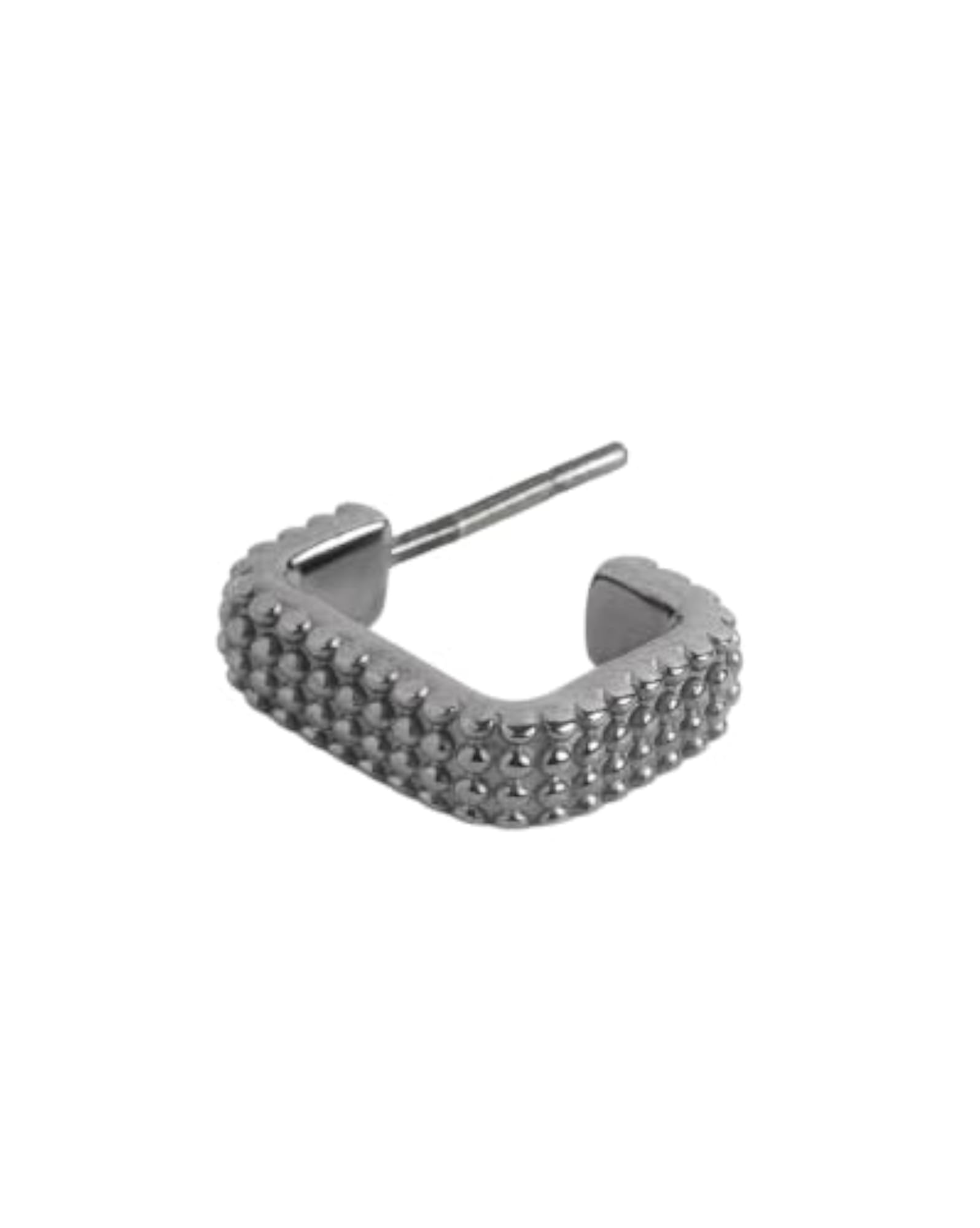 Men's Rhodium Oxidised Earring, Vintage Style